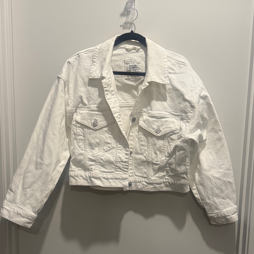 Abercrombie & Fitch White Jean Jacket